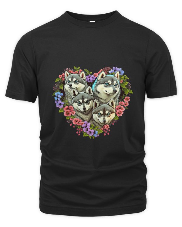 Valentines Day Alaskan Klee Kai dog Heart