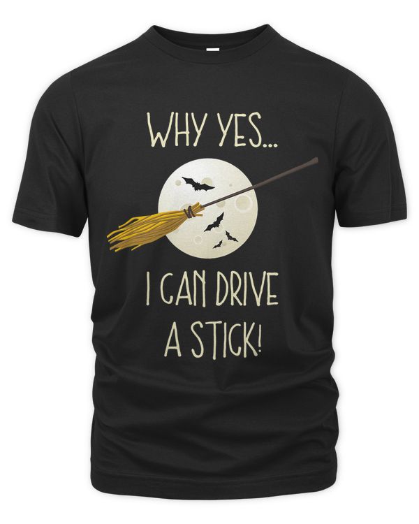 Witchs Broom I Can Drive A Stick Funny Halloween