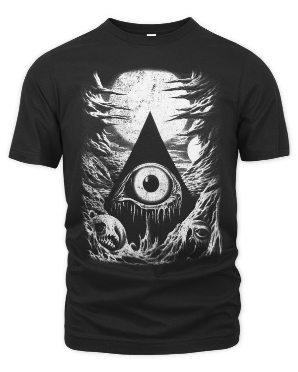 Distressed Grunge Goth Dreamy Moon Weirdcore Eye