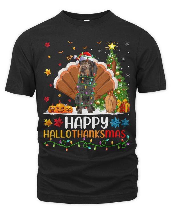 Dog Lover Happy German Wirehaired Pointer Dog HelloThanksMas 1