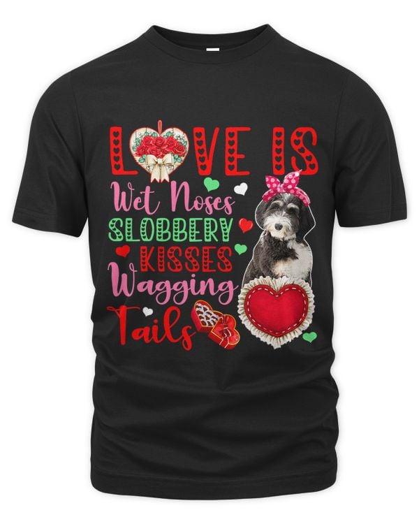Dog Lover Wet Noses Slobbery Kisses Cute Bernedoodle Lover
