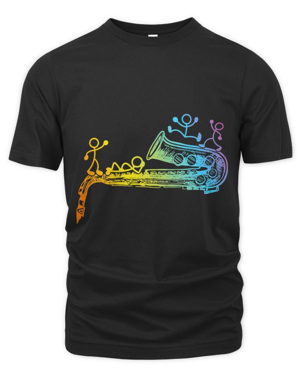 Funny Saxophonist Saxophone Stick Figure Sax Player