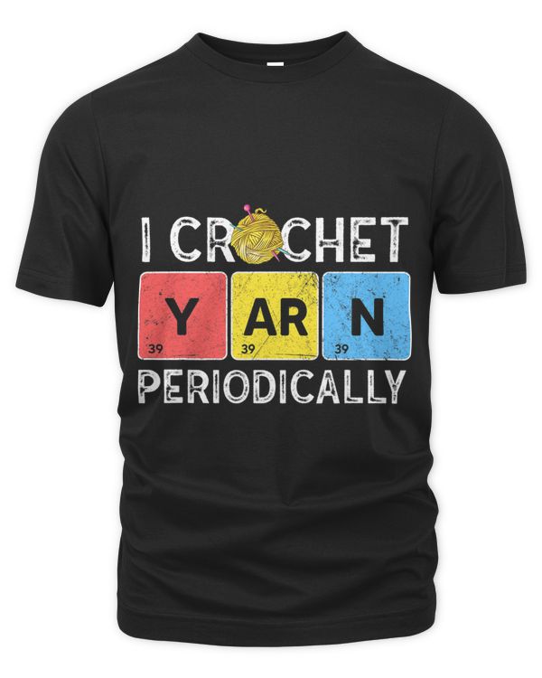 Funny Scientist Knitting I Knit Yarn Periodically Crochet