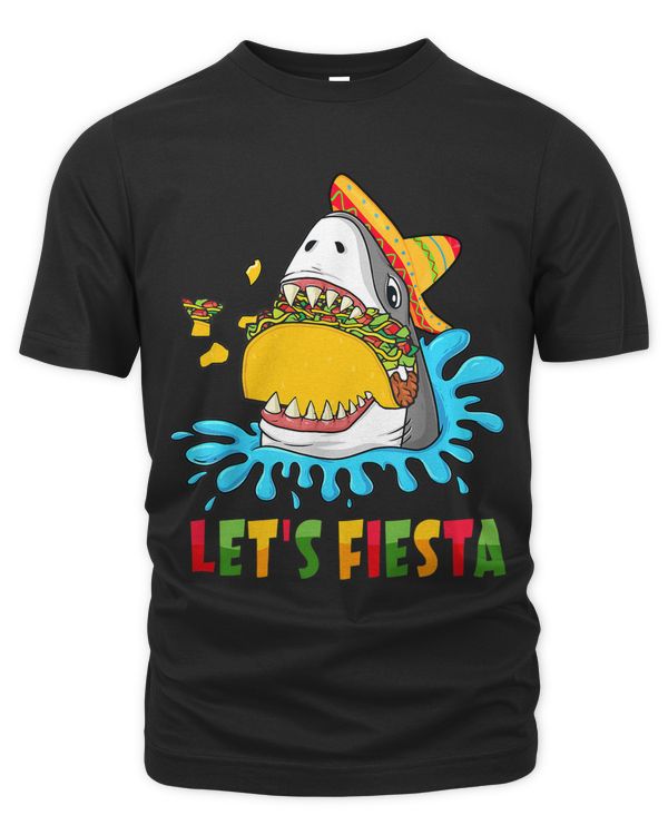 Funny Shark Sombrero Lets Fiesta Mexican Cinco de Mayo