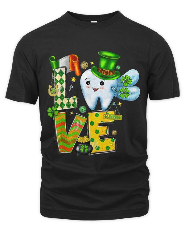 Funny Patricks Day 2023 Love Tooth Dentist Dental Assistant