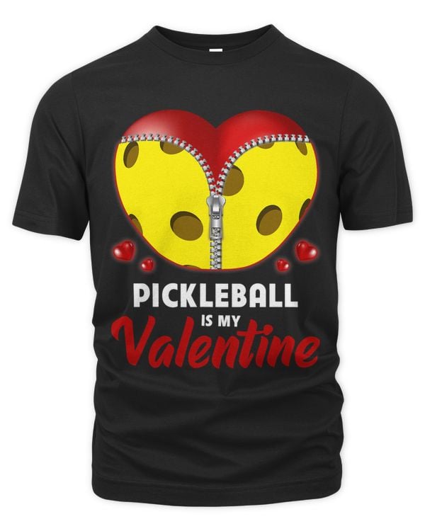 Funny Pickleball Is My Valentine Pickleball Ball Heart Shape 8