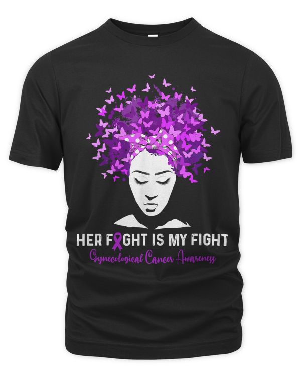 Her Fight Is My Fight Gynecological Cancer Purple Ribbon 174