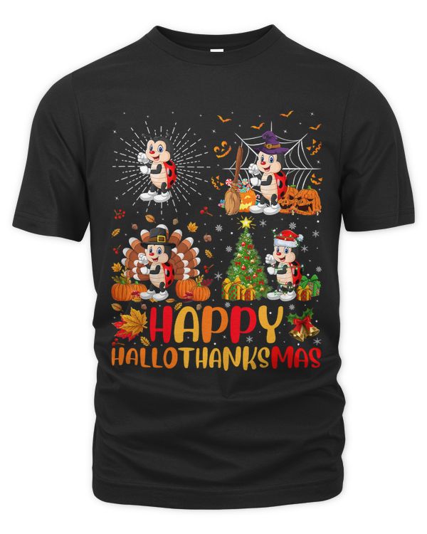 Halloween Thanksgiving Christmas Ladybug Hallothanksmas