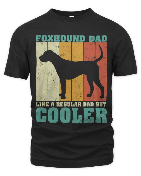Mens Vintage Retro Foxhound Dad Like A Regular Dad Fathers Day