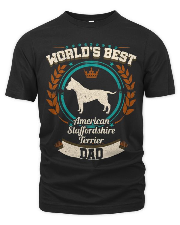 Mens Worlds Best American Staffordshire Terrier Dad Dog