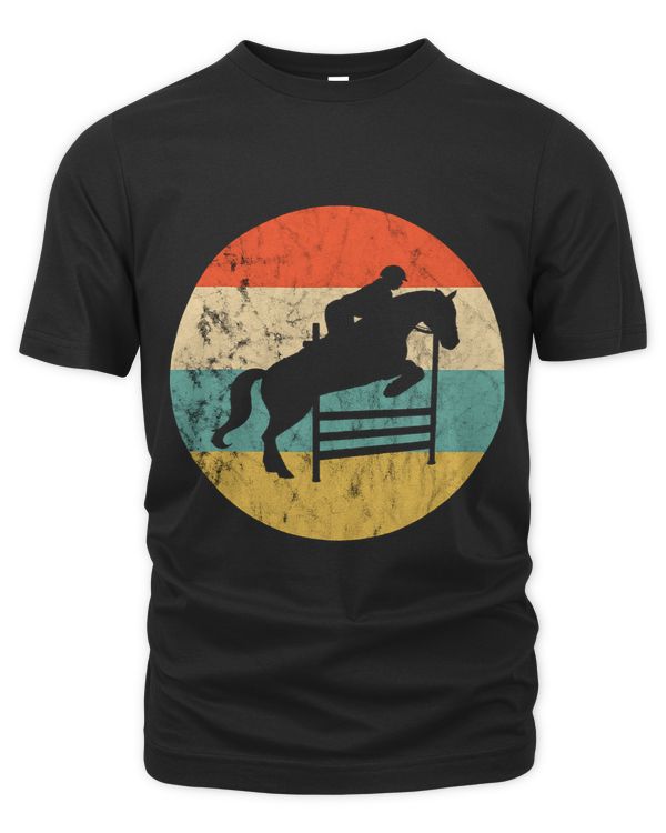 Show Jumping Retro Vintage Horseback Riding Equestrian Rider