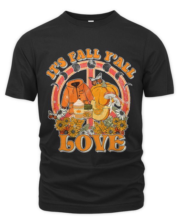 Its Fall Yall Retro love fall vibes autumn groovy Pumpkin216