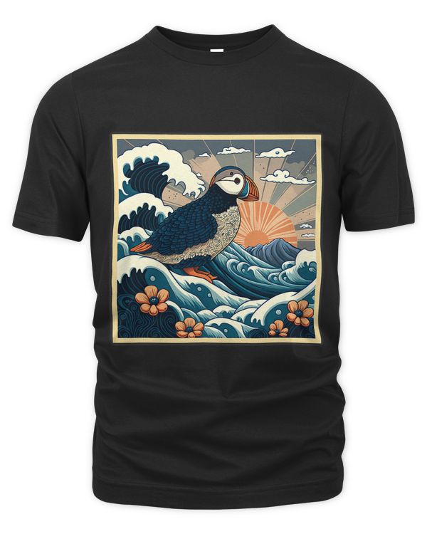 Surrealism Japanese Painting Puffin