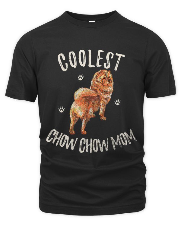 Vintage Retro Coolest Chow Chow Mom Funny Puppy Owner Lover