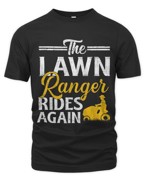 The Lawn Ranger Rides Again Funny Landscaper Lawn Mower