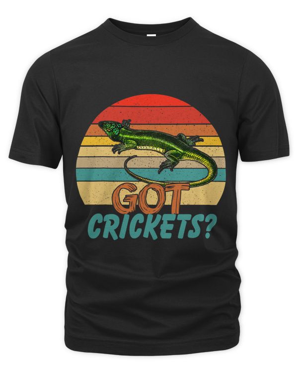 Vintage Retro Got Crickets Funny Lizard Animal Lover Owner