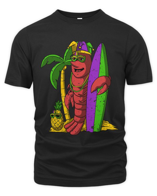 Jester Crawfish Surfer Mardi Gras Surfing Carnival Parade