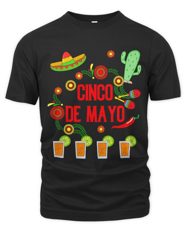 Happy Cinco De Mayo Sombrero Peppers Tequila Fiesta
