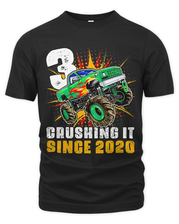 Kids 3 Crushing It Since Monster Truck 3rd Birthday