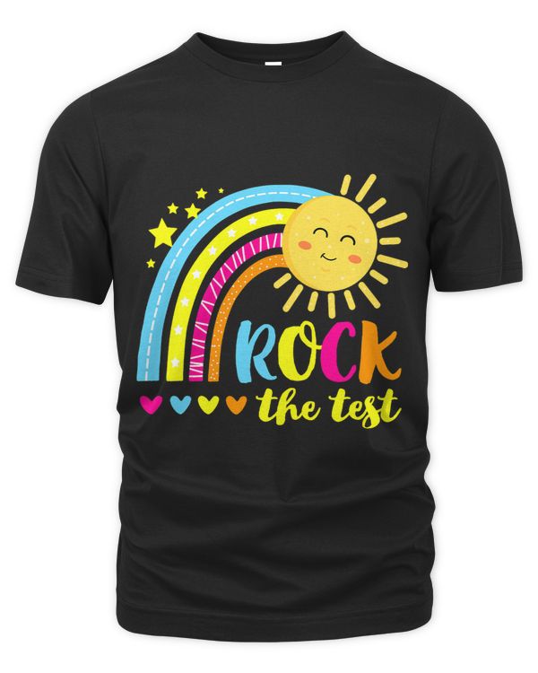 Test Day Rock The Test Teacher Testing Day Rainbow