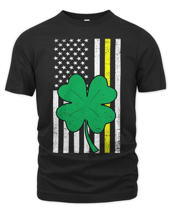 Shamrock American Flag Yellow St Patricks Day Dispatcher