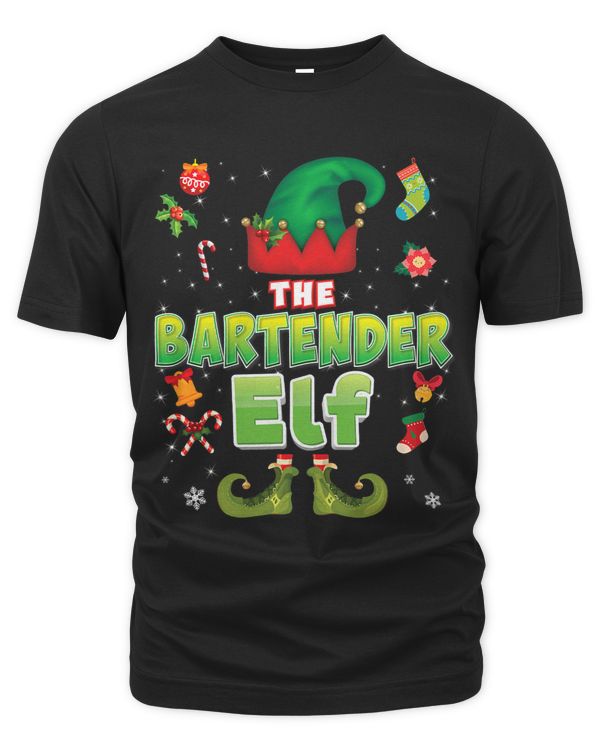 Bartender Elf Christmas Cute Suit Merry Xmas Costume Sweater