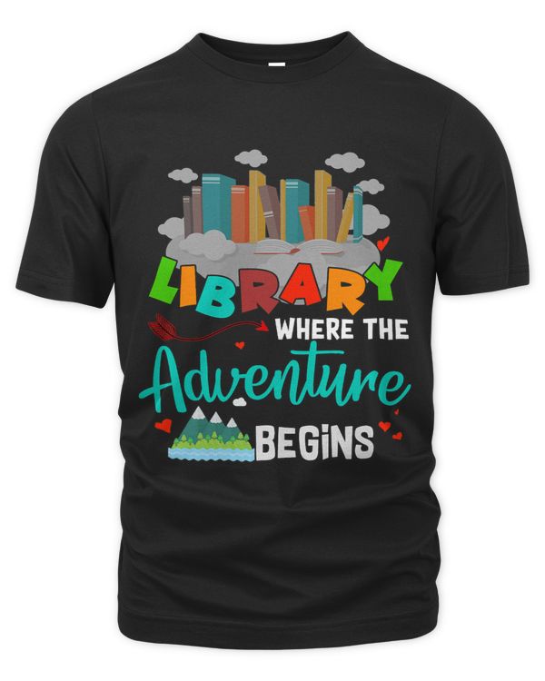 Library Where The Adventure Begins Librarian Tee