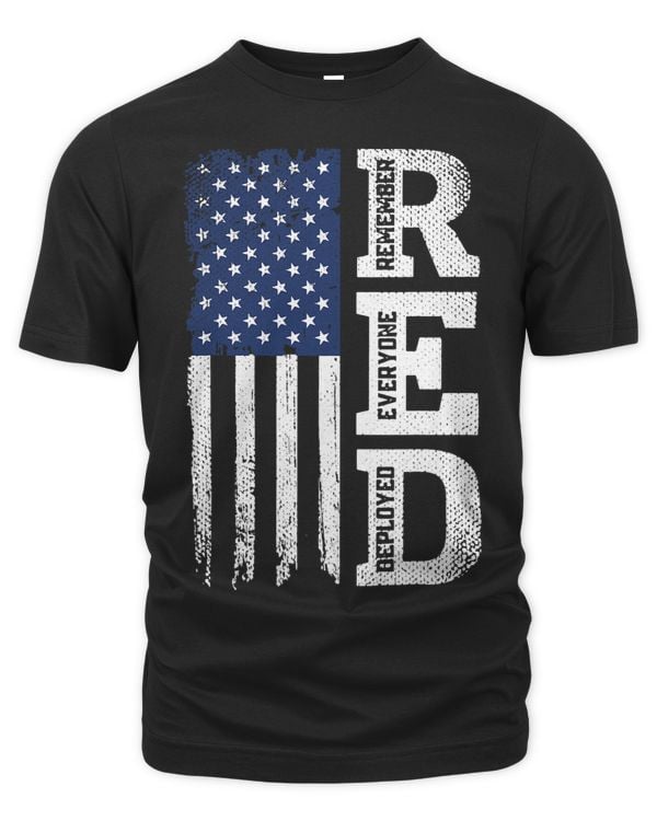 RED Friday Remember Everyone Deployed US Flag Army Vintage