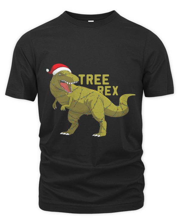 Dinosaur TRex Pajamas Ugly Christmas Lights Tree Rex 1