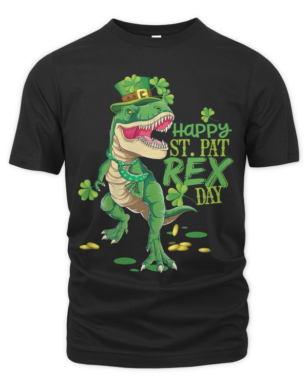 Happy St Pat Rex Day TRex St Patricks Dinosaur Funny Boys 1