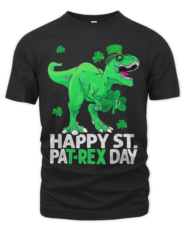 Happy St PaT Rex Dinosaur Saint Patricks Day For Boys Girls 1