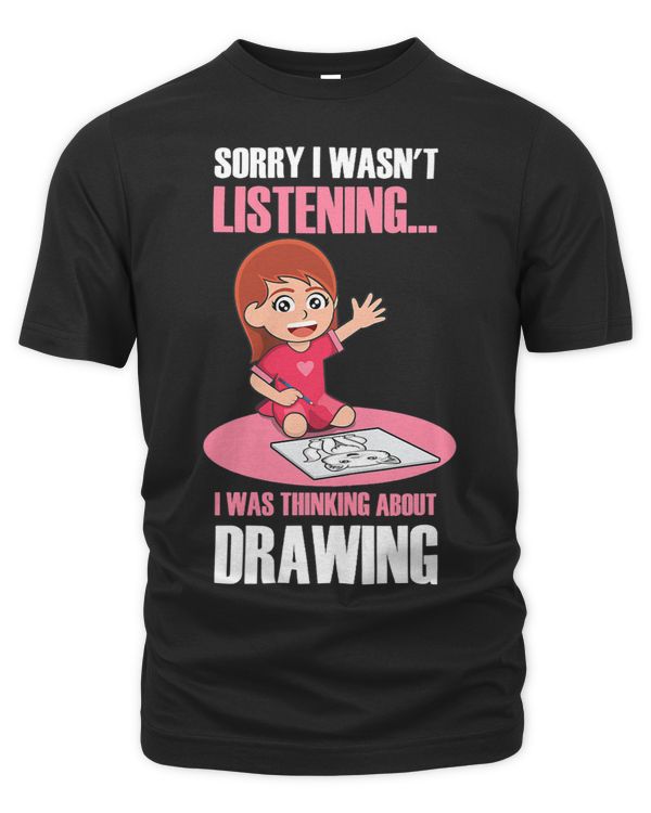 Girl Likes Drawing Ironic Saying Sketching