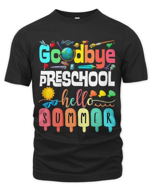 Goodbye Preschool Hello Summer Pre K Graduation Kids Boy 2