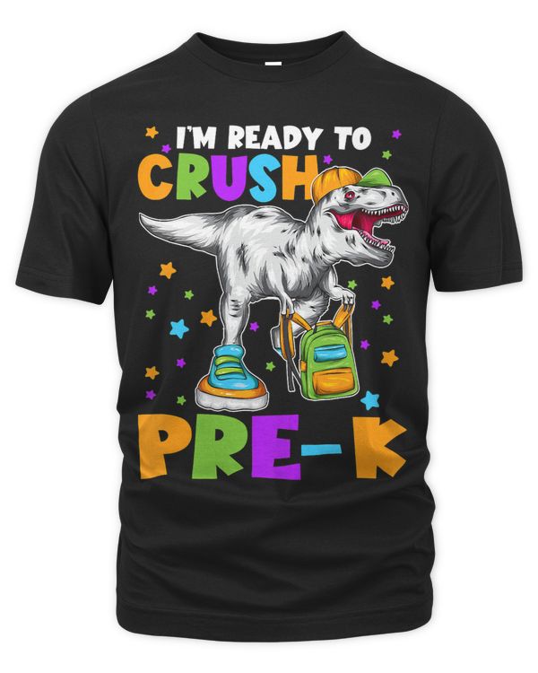 Kids Im Ready To Crush PreK Monster Truck Dinosaur Boys Kids