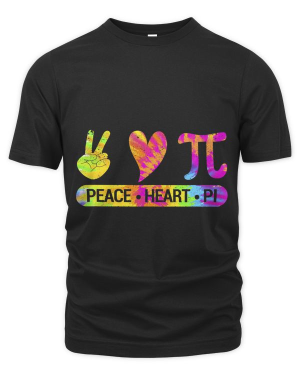 Peace Heart Pi Day Tie Dye Mathematics Science Math Teacher