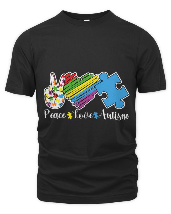 Peace Love Autism Puzzle In April We Wear Blue For Autism