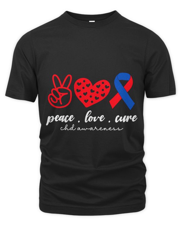 Peace Love Cure CHD Congenital Heart Defect Awareness Women