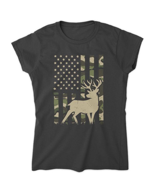 Deer Hunting With Military Flag