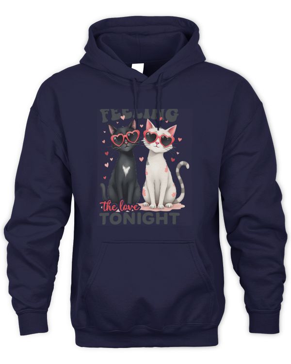 Valentine's Day Romantic Cat Couple Feeling The Love Long Sleeve