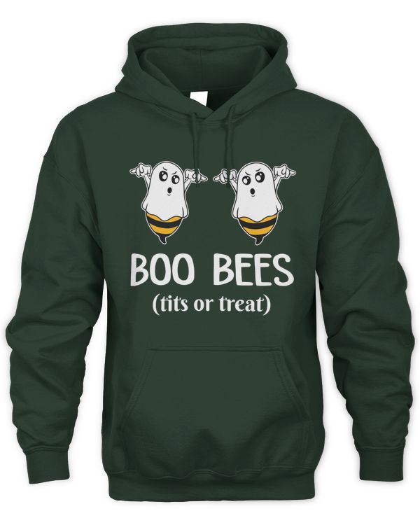 Spooky Ghost Boo Bees Tits Or Treat Hoodie