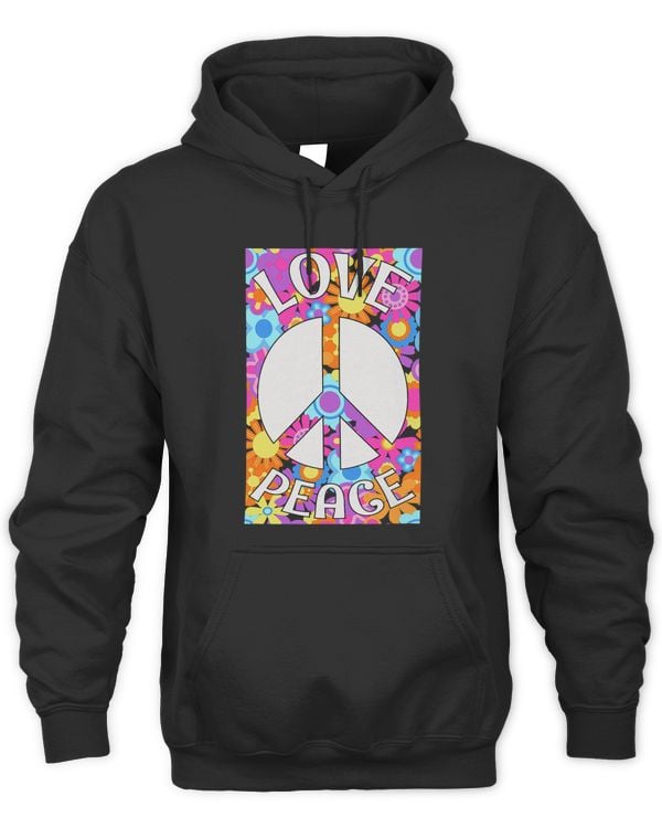 Love Peace Sign Tee 60s 70s Dye Tie Dye Peace hippy tee 5