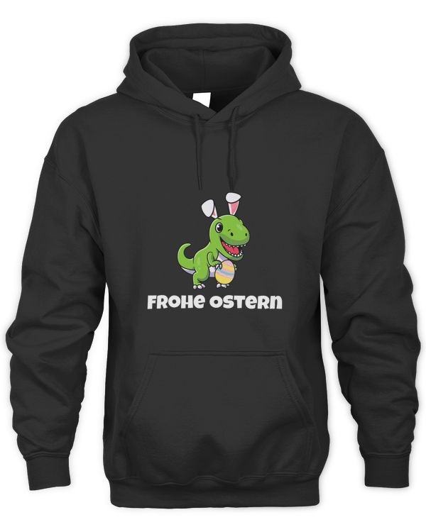 Frohe Ostern Lustiger OsterRex mit Osterei als Osterhase