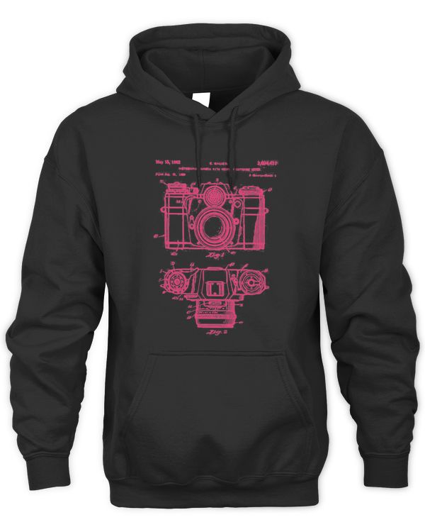 Photography Lover Gift Vintage Camera Patent Schematic Pink