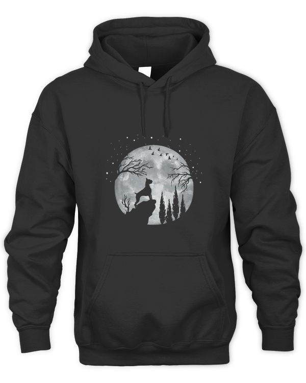 Boxer Dog Breed Full Moon At Night Dog Owner Boxer Dog