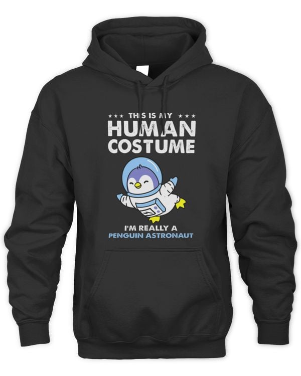 Penguin Pet This Is My Human Costume Penguin Astronaut