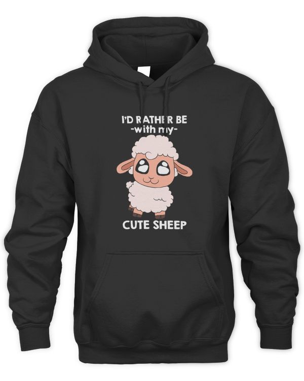 Funny Sheep Id Rather Be With My Cute Sheep T-Shirt