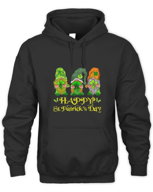 Happy St Patricks Day Three Gnomes Shamrock Irish