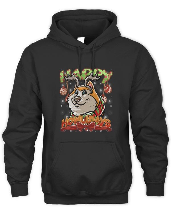 Happy Howlidays Akita Inu Reindeer Dog Christmas Dogs X Mas