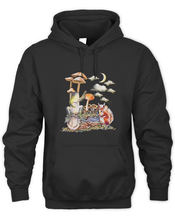 Colorful Mycology Mushrooms Frogs And Mushroom collectors