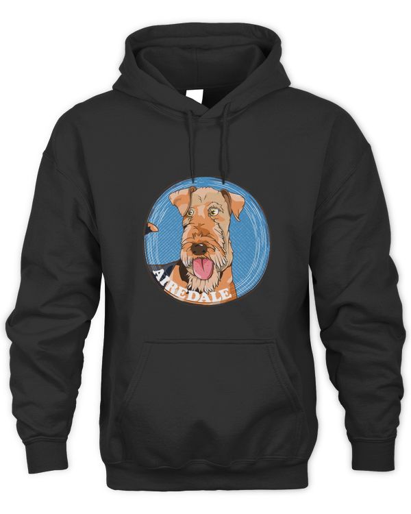 Cute Cartoon Airedale Terrier